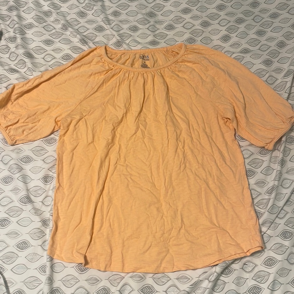 Croft and Barrow peach peasant top